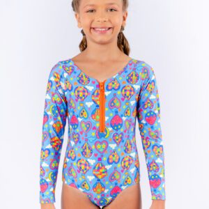 ​Maiô Infantil com Mangas e Zíper Salaminakids Proteção UV 50+ Estampa Superfantástico